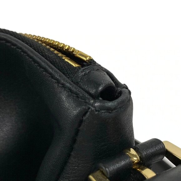 Auth PRADA Emme Large 1BC228 Black soft grain leather Shoulder Bag - Picture 10 of 15